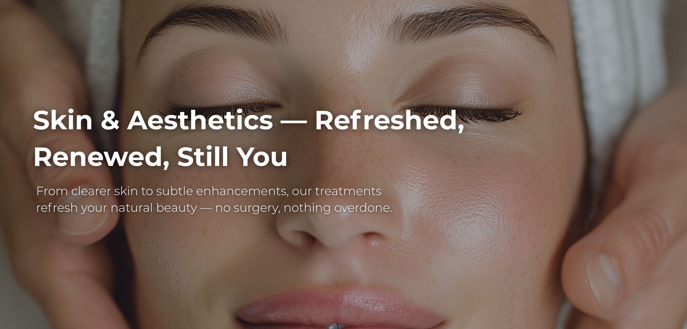 Spa day woman getting aesthetics and skin treatment services at Vitality Rejuvenation